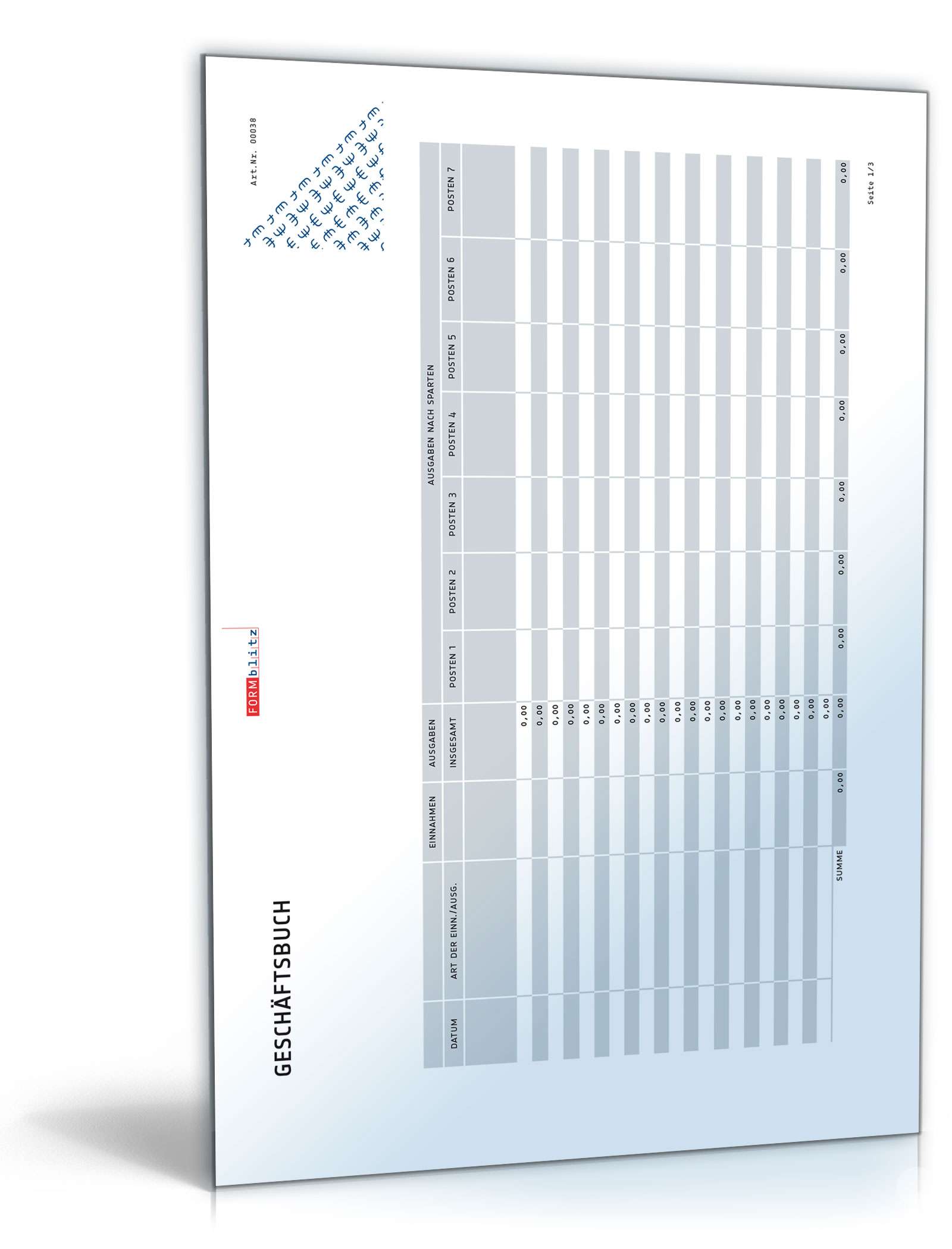 Geschäftsbuch Dokument zum Download